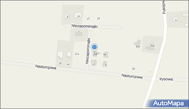 Kalinówka, Nasturcjowa, 10a, mapa Kalinówka