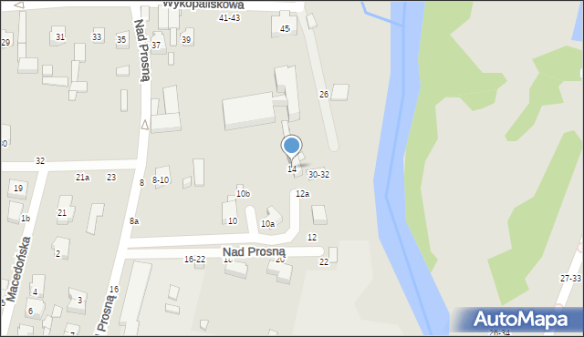 Kalisz, Nad Prosną, 14, mapa Kalisza