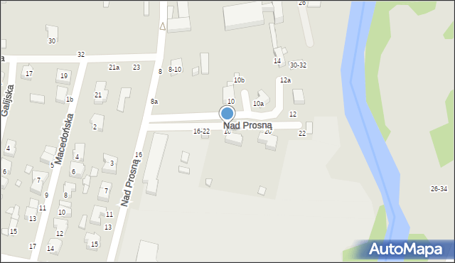 Kalisz, Nad Prosną, 18, mapa Kalisza