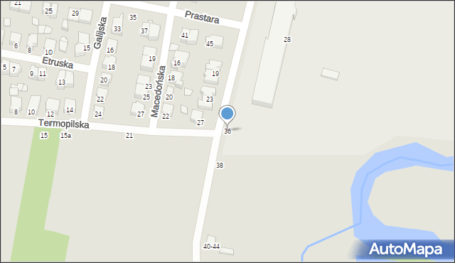 Kalisz, Nad Prosną, 36, mapa Kalisza