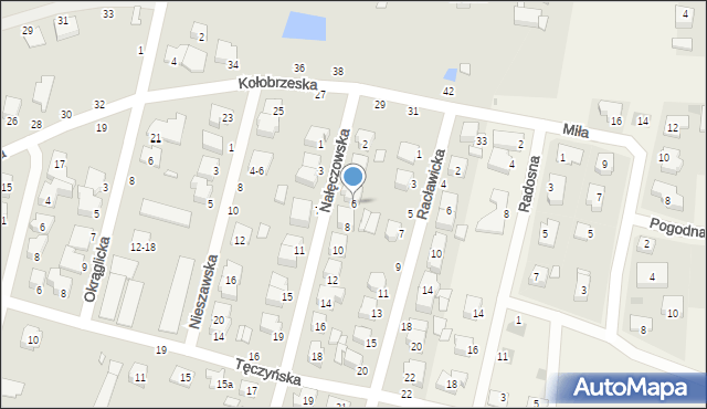 Kalisz, Nałęczowska, 6, mapa Kalisza