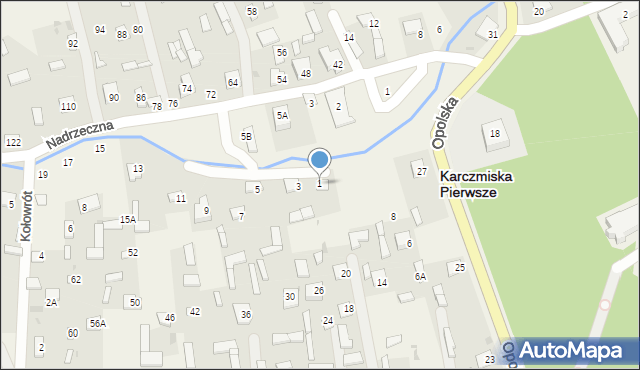 Karczmiska Pierwsze, Nadrzeczna, 1, mapa Karczmiska Pierwsze