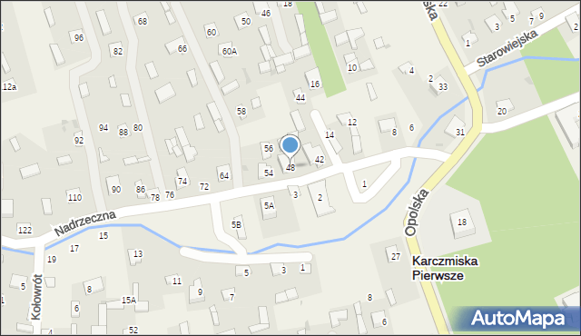 Karczmiska Pierwsze, Nadrzeczna, 48, mapa Karczmiska Pierwsze