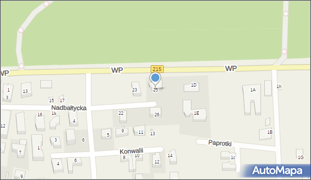 Karwia, Nadbałtycka, 25, mapa Karwia