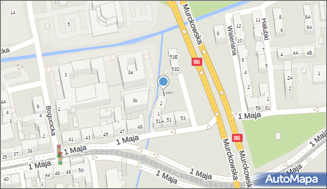 Katowice, Nad Potokiem, 3, mapa Katowic