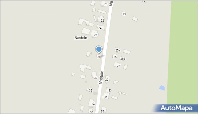 Kielce, Nastole, 28, mapa Kielc