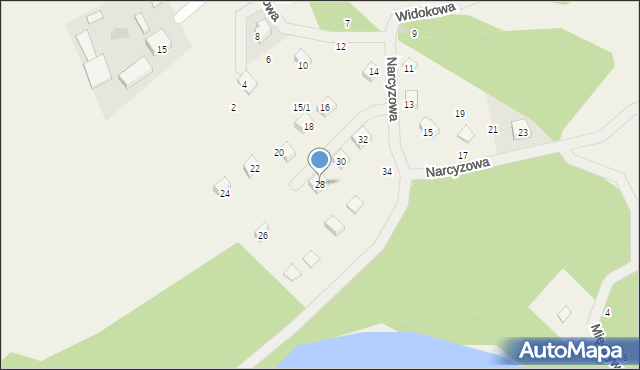 Kielno, Narcyzowa, 28, mapa Kielno