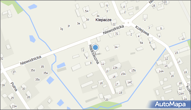 Klepacze, Nadrzeczna, 3, mapa Klepacze