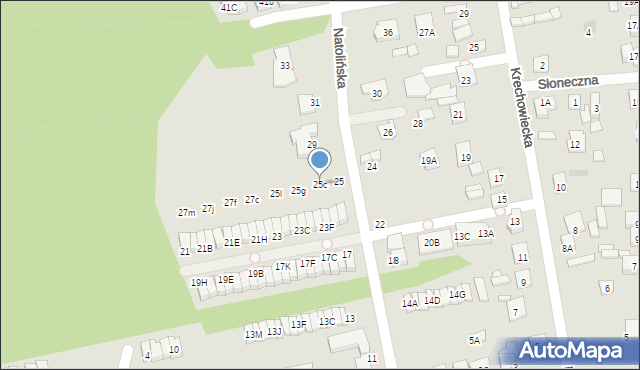 Kobyłka, Natolińska, 25c, mapa Kobyłka