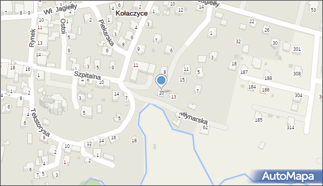 Kołaczyce, Na Górki, 10, mapa Kołaczyce