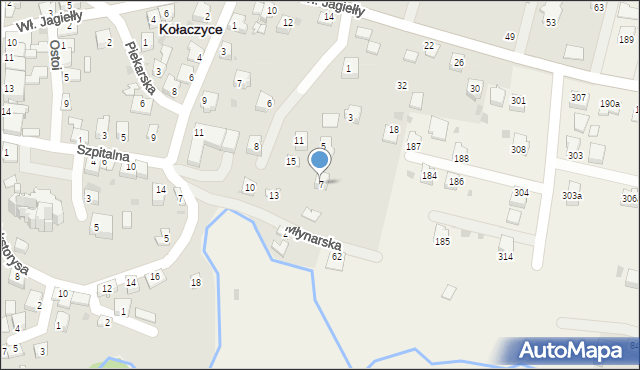 Kołaczyce, Na Górki, 7, mapa Kołaczyce