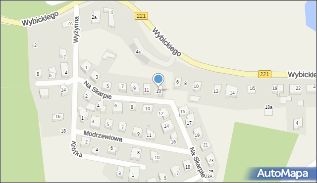 Kolbudy, Na Skarpie, 13, mapa Kolbudy