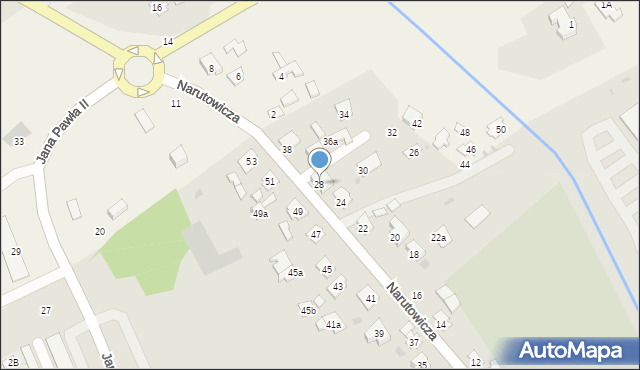 Kolbuszowa, Narutowicza Gabriela, 28, mapa Kolbuszowa