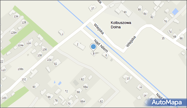 Kolbuszowa Dolna, Nad Nilem, 4, mapa Kolbuszowa Dolna