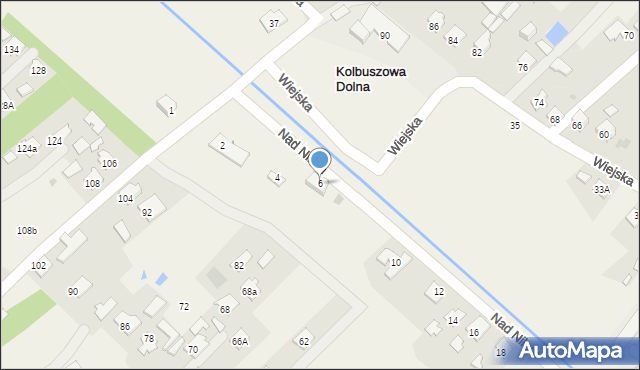 Kolbuszowa Dolna, Nad Nilem, 6, mapa Kolbuszowa Dolna