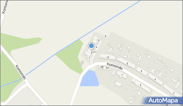 Komorniki, Nad Rzeczką, 2, mapa Komorniki