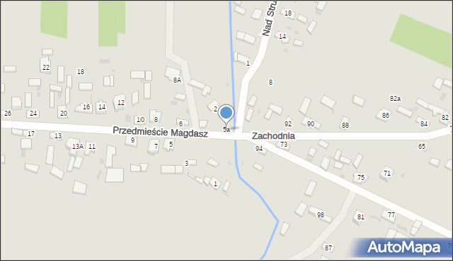 Koniecpol, Nad Strugą, 5a, mapa Koniecpol