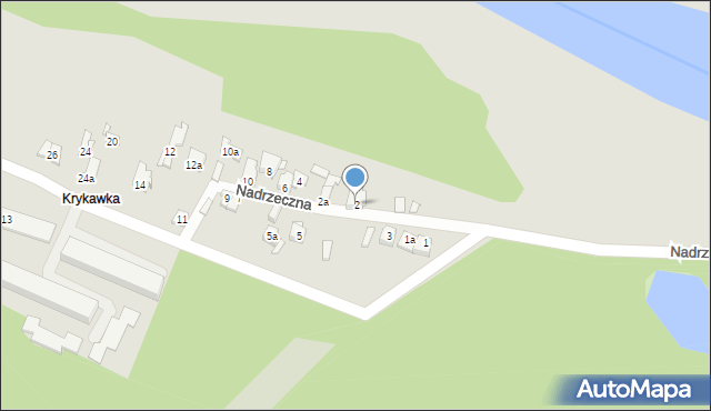 Konin, Nadrzeczna, 2, mapa Konina