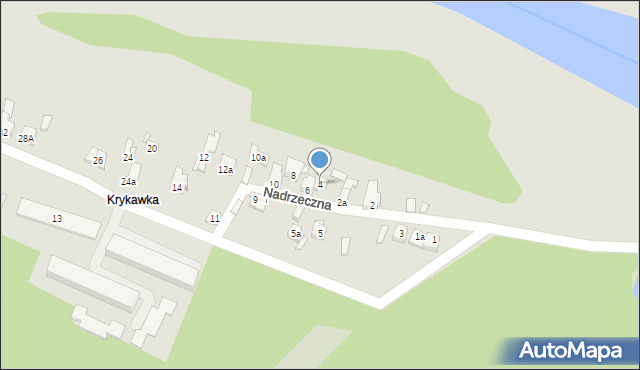 Konin, Nadrzeczna, 4, mapa Konina