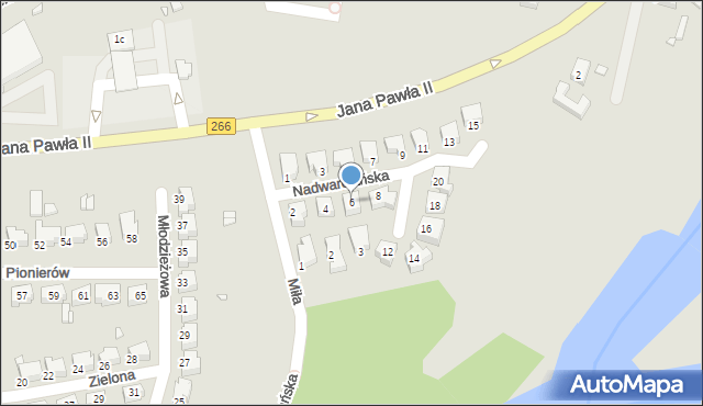 Konin, Nadwarciańska, 6, mapa Konina