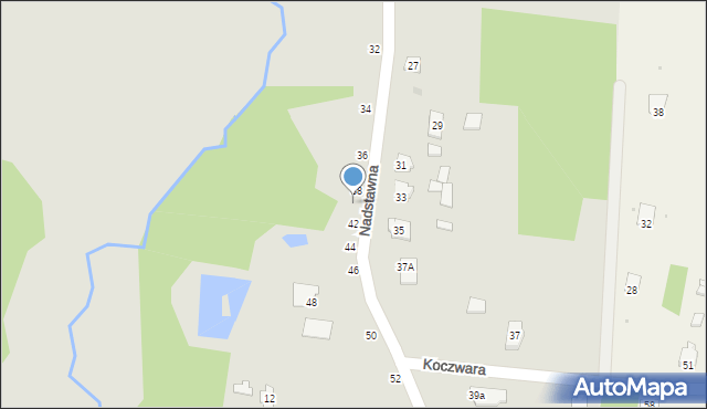 Końskie, Nadstawna, 40, mapa Końskie