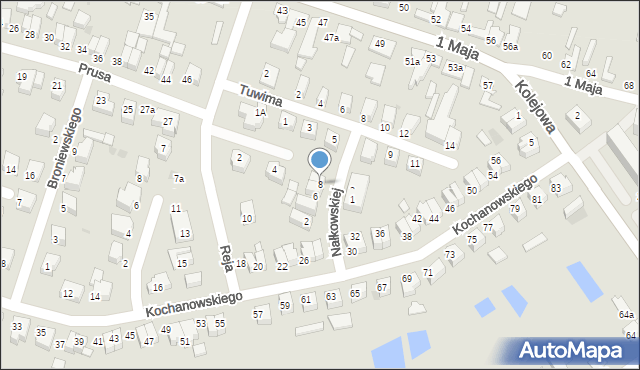 Konstantynów Łódzki, Nałkowskiej Zofii, 8, mapa Konstantynów Łódzki