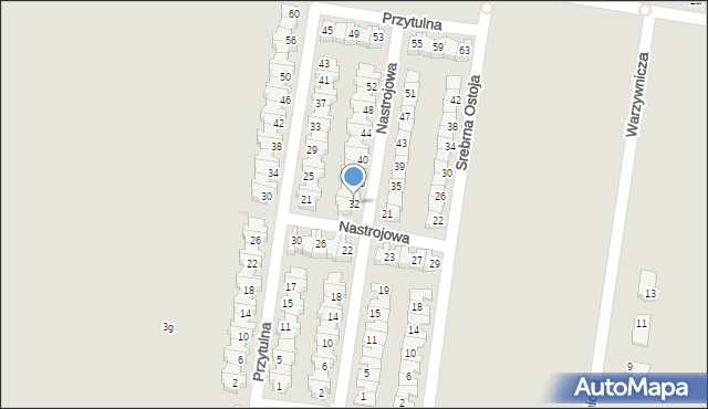 Konstantynów Łódzki, Nastrojowa, 32, mapa Konstantynów Łódzki