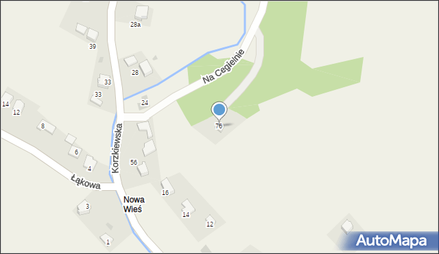 Korzkiew, Na Cegielnie, 10, mapa Korzkiew