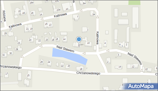 Kosakowo, Nad Stawem, 12, mapa Kosakowo