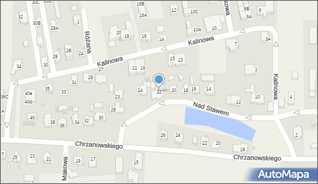 Kosakowo, Nad Stawem, 22, mapa Kosakowo