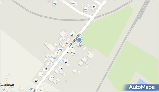 Kościan, Nacławska, 33, mapa Kościan