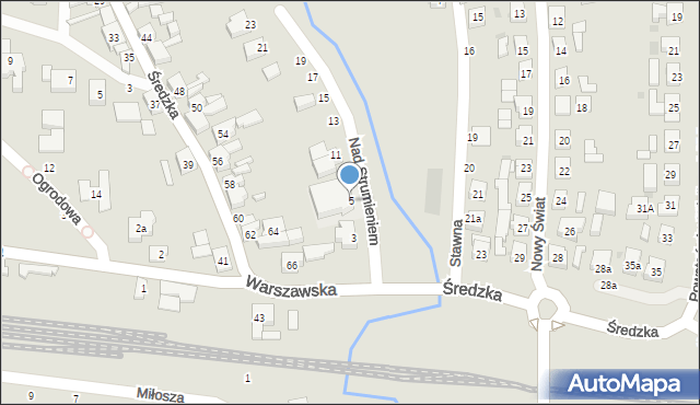 Kostrzyn, Nad Strumieniem, 5, mapa Kostrzyn