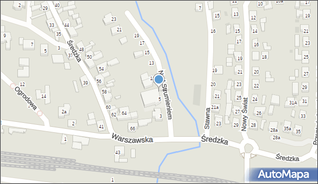 Kostrzyn, Nad Strumieniem, 7, mapa Kostrzyn