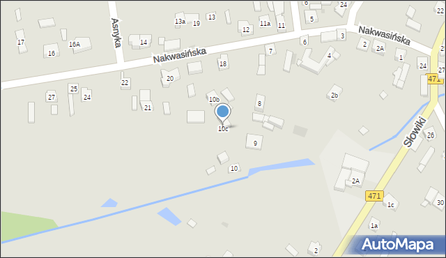 Koźminek, Nakwasińska, 10c, mapa Koźminek