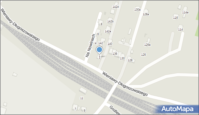 Kraków, Na Nowinach, 1, mapa Krakowa