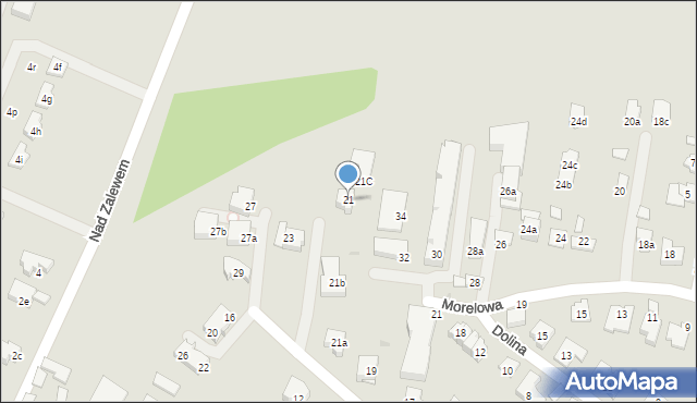 Kraków, Na Wierzchowinach, 21, mapa Krakowa