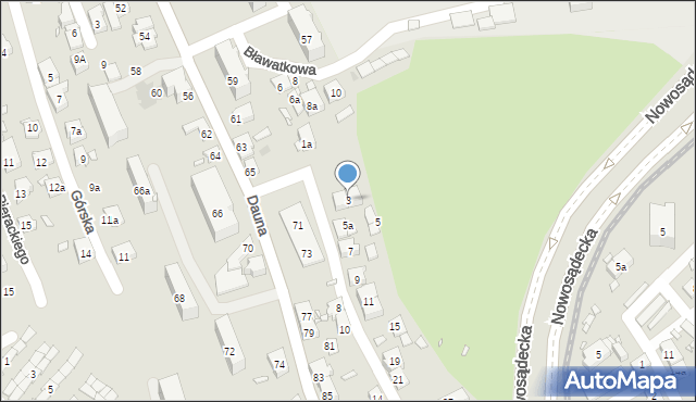 Kraków, Nadzieja, 3, mapa Krakowa