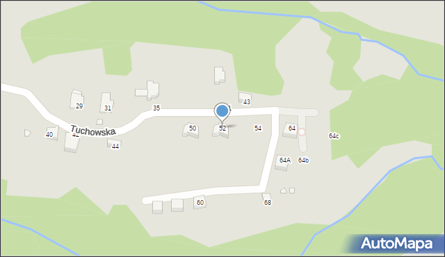 Kraków, Nad Fosą, 52, mapa Krakowa