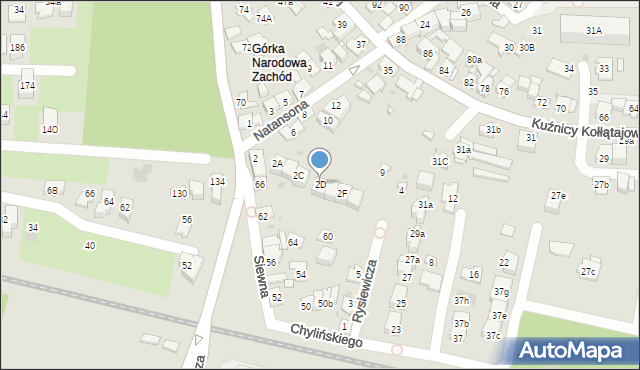 Kraków, Natansona Władysława, 2D, mapa Krakowa