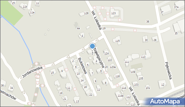 Kraków, Nawigacyjna, 2, mapa Krakowa