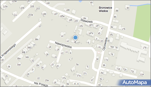 Kraków, Nawojowska, 8a, mapa Krakowa