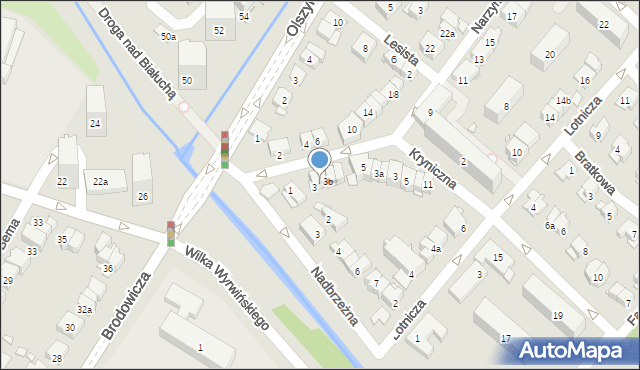 Kraków, Narzymskiego Józefa, 3a, mapa Krakowa