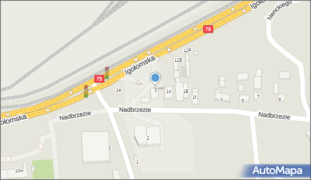 Kraków, Nadbrzezie, 1, mapa Krakowa