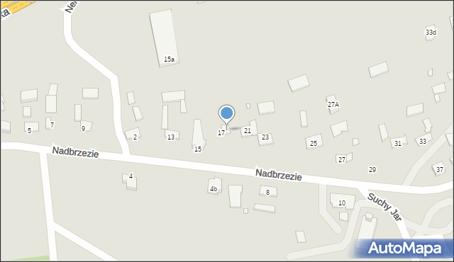 Kraków, Nadbrzezie, 19, mapa Krakowa