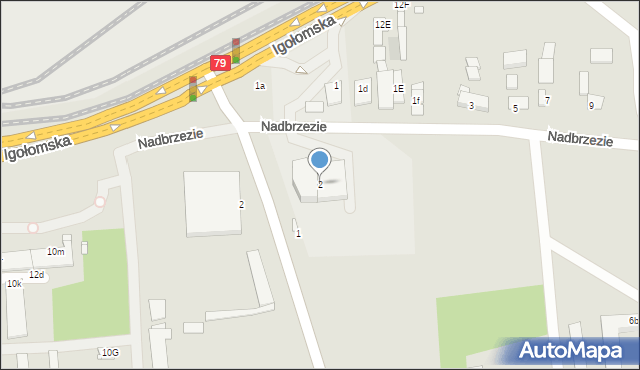 Kraków, Nadbrzezie, 2, mapa Krakowa