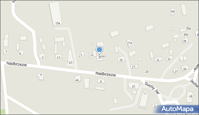 Kraków, Nadbrzezie, 23, mapa Krakowa