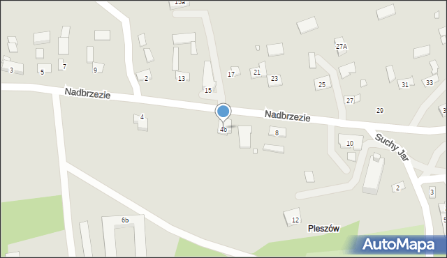 Kraków, Nadbrzezie, 4b, mapa Krakowa