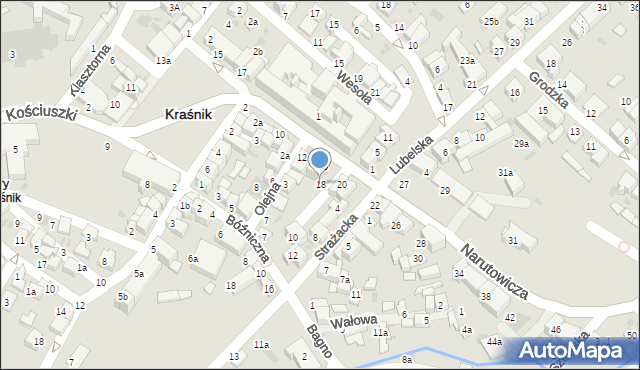 Kraśnik, Narutowicza Gabriela, 18, mapa Kraśnik