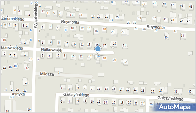 Kraśnik, Nałkowskiej Zofii, 16, mapa Kraśnik