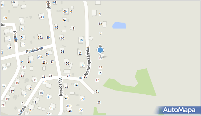 Krasnystaw, Nadwieprzańska, 11, mapa Krasnystaw